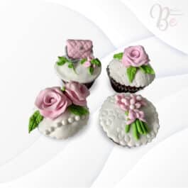 Cupcakes flores rosa Tortas Personalizadas Bogotá